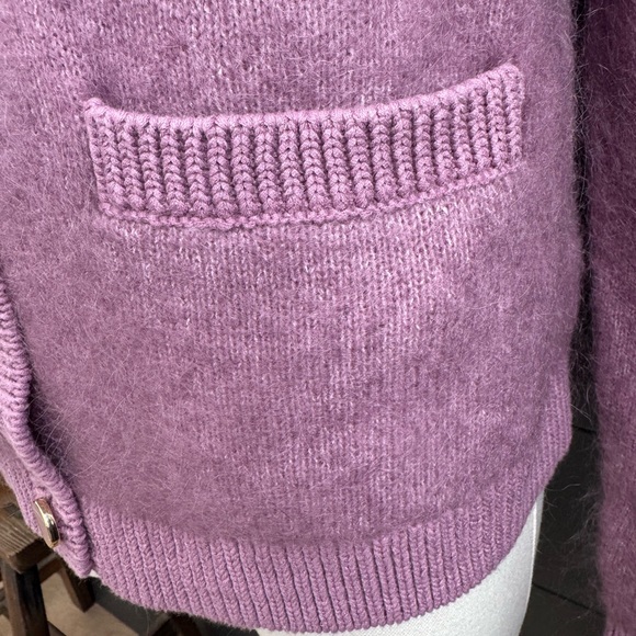 Paris Atelier & Other Stories Size XS Lavender Button-Up Cardigan Mohair - Picture 6 of 14